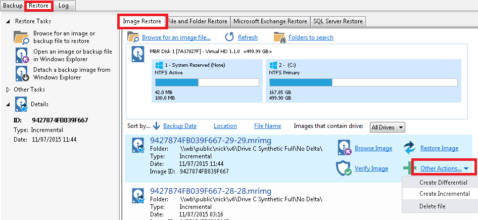 Differential and incremental disk images KnowledgeBase Macrium