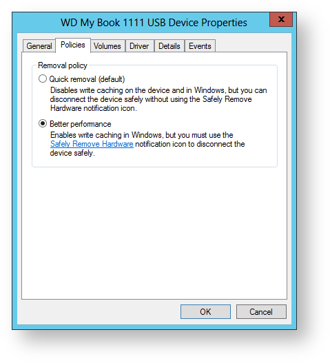 Windows Vista Disable Write Caching