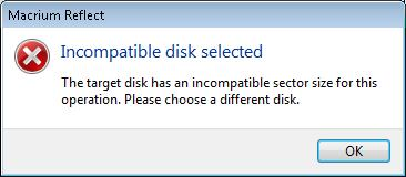 how to use macrium reflect when incompatible disk size how to use macrium reflect when incompatible disk size