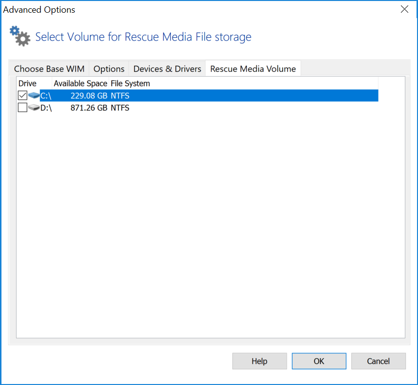 macrium reflect rescue media usb format fat 32