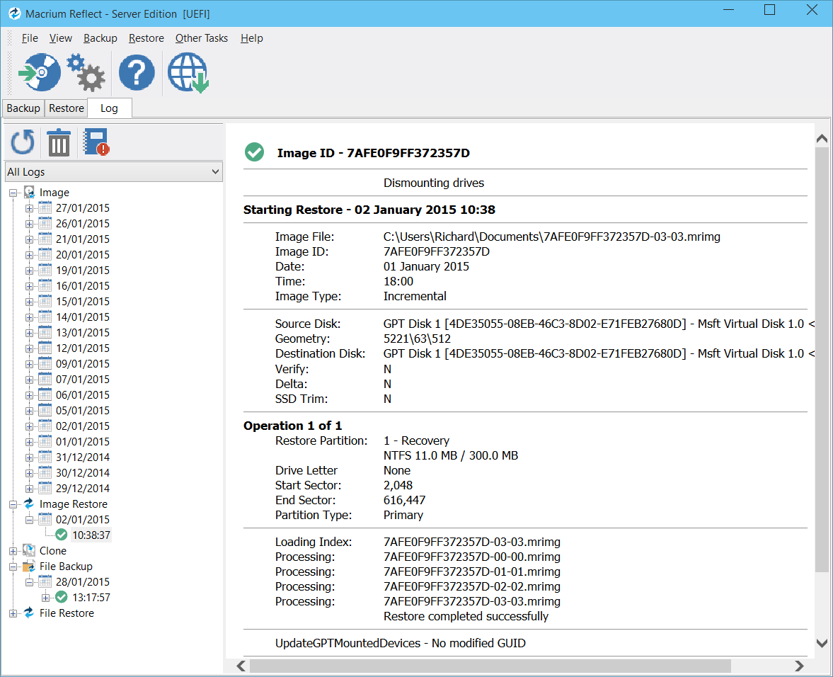 macrium reflect free user guide